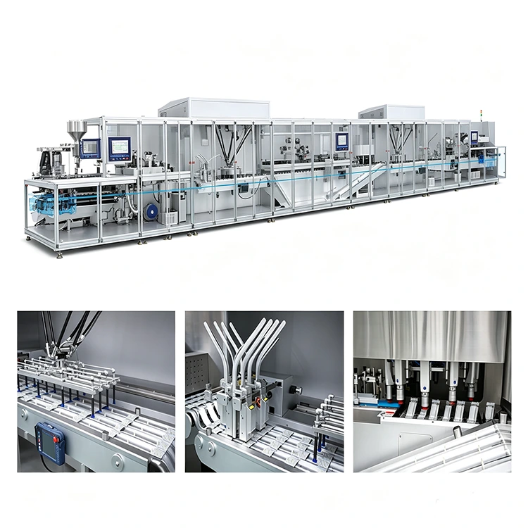 Linea automatica di macchine confezionatrici per sacchetti blister