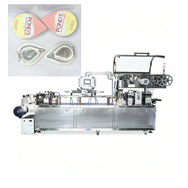 Macchina confezionatrice blister automatica per termoformatura di essenze e oli